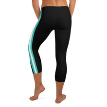 Load image into Gallery viewer, Epic Performance Capris (Black - Turquoise/White)