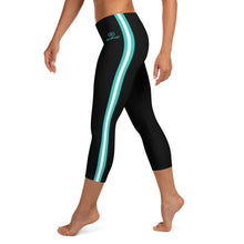 Load image into Gallery viewer, Epic Performance Capris (Black - Turquoise/White)