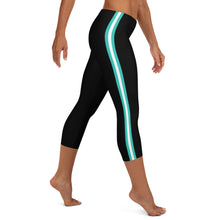 Load image into Gallery viewer, Epic Performance Capris (Black - Turquoise/White)