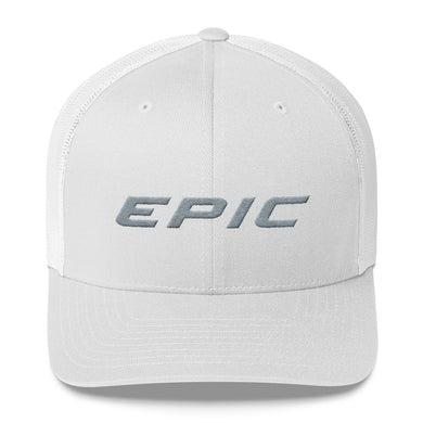 Epic Logo Retro Trucker Cap (White - White)