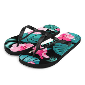 Epic Flops (Black - Turquoise/Pink Hibiscus)