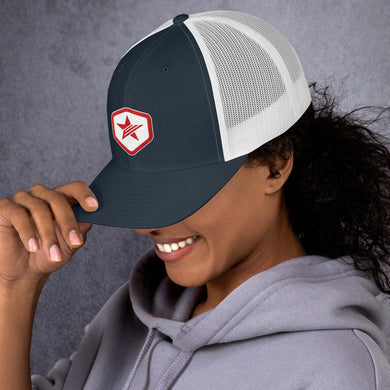 Epic Shield Retro Trucker Cap (Navy - White)