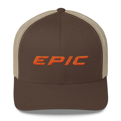 Epic Logo Retro Trucker Cap (Brown-Beige)