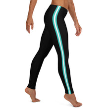 Load image into Gallery viewer, Epic Performance Leggings (Black - Turquoise/White)