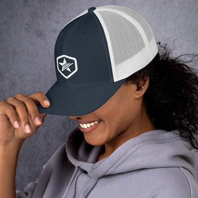 Epic Shield Retro Trucker Cap (Navy - White)