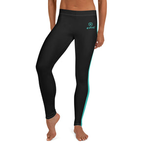 Epic Performance Leggings (Black - Turquoise/White)