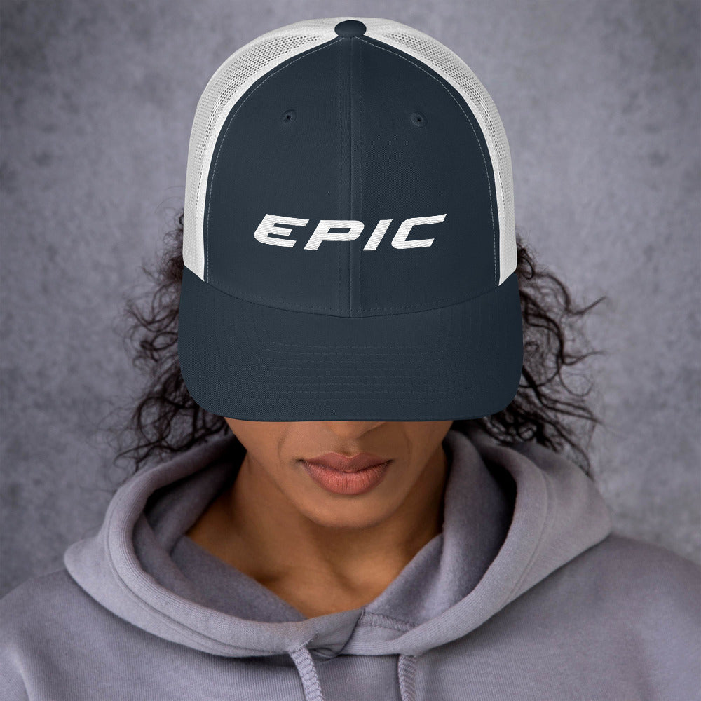 Epic Logo Retro Trucker Cap (Navy - White)