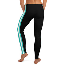 Load image into Gallery viewer, Epic Performance Leggings (Black - Turquoise/White)